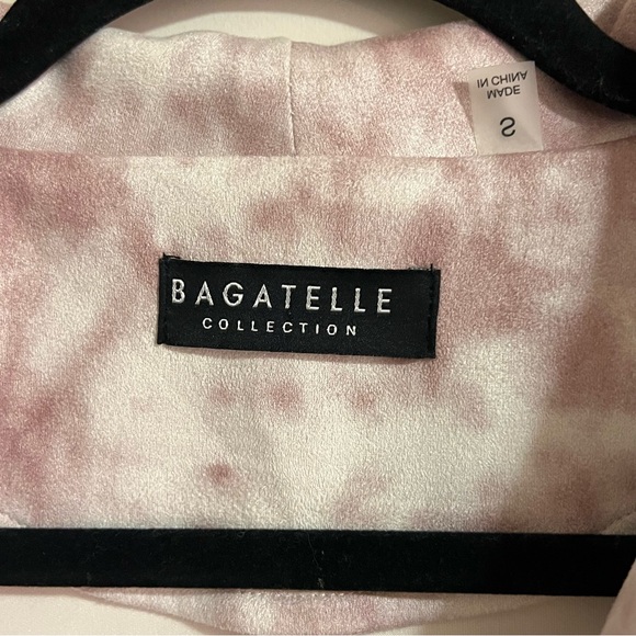Bagatelle Collection Pink Tie Dye Faux Suede Envelope Jacket Size Small - Picture 4 of 5